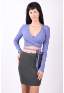 Bluza Dama Jjxx Jxfrances Stretch Wrap Rib Twilight Purple